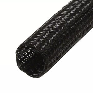 Самозаворачивающаяся плетеная кабельная оплетка 30 мм черный 1 м