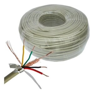 Кабель для систем відеоспостереження CCTV комбінований, мідний, 100 м, EUROSAT