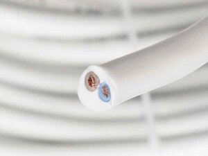 Провід з'єднувальний ПВС 2х6 ДКЗ бухта 100м Білий