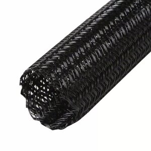 Самозаворачивающаяся плетеная кабельная оплетка 40 мм черный 1 м