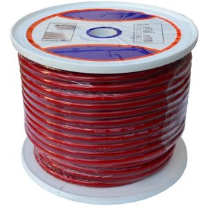 Кабель живлення мідний, 20,0 мм. кв., діам.-11,0 мм прозоро-червоний, 50 м, PROSOUND