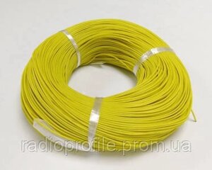 Дріт силіконовий 18 AWG — 0,75 кв. мм (150х0,08) 100м Жовтий