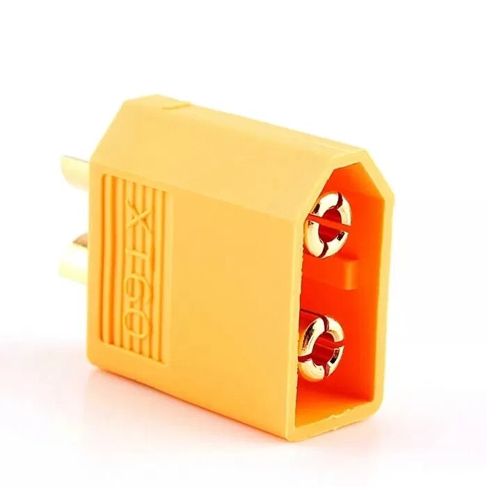 Роз’єм живлення силовий XT60 жовтий (штекер + гніздо) Комплект від компанії Радіопрофіль - фото 1