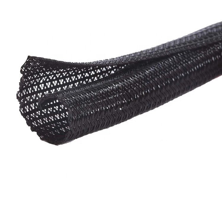 Самозаворачивающаяся плетеная кабельная оплетка 12 мм черный 1 м ##от компании## Радиопрофиль - ##фото## 1