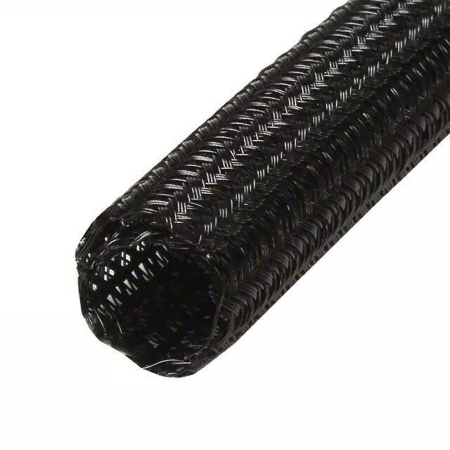 Самозаворачивающаяся плетеная кабельная оплетка 30 мм черный 1 м ##от компании## Радиопрофиль - ##фото## 1