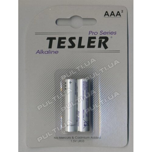 Батарейка TESLER Alkaline LR03-2 size AAA від компанії Інтернет-магазин "Pulti.shop" - фото 1