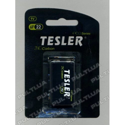 Батарейки TESLER ECO Series КРОНА 6F22 9V в блістері від компанії Інтернет-магазин "Pulti.shop" - фото 1