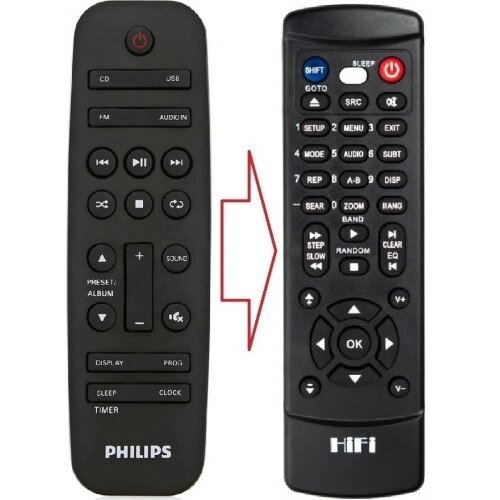Philips RC135001RP (MCM1350/12) (аналоговий) дистанційне управління від компанії Інтернет-магазин "Pulti.shop" - фото 1