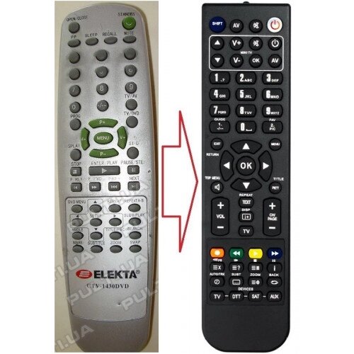 Пульт для ELEKTA CTV-1430DVD (аналог) від компанії Інтернет-магазин "Pulti.shop" - фото 1