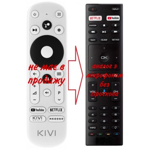 Пульт до телевізора KIVI RC40 (с мікрофоном) від компанії Інтернет-магазин "Pulti.shop" - фото 1