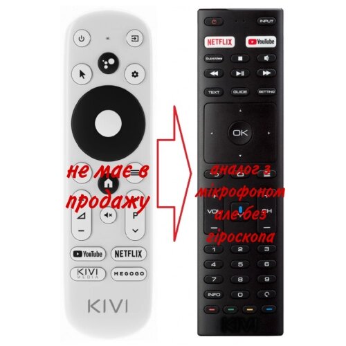 Пульт до телевізора KIVI RC60 (с мікрофоном) від компанії Інтернет-магазин "Pulti.shop" - фото 1