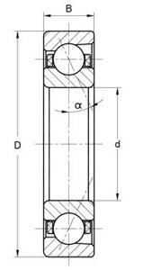 Підшипник 36211 Л (7211 CM) GPLУкраїна