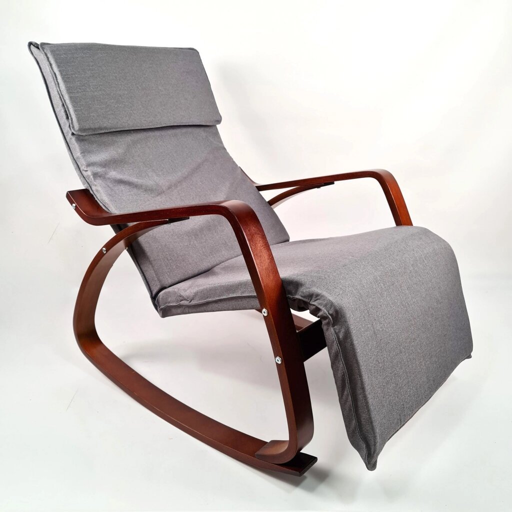 Крісло гойдалка Avko ARC001 Walnut Gray від компанії Інтернет магазин "Дім-сад" - фото 1
