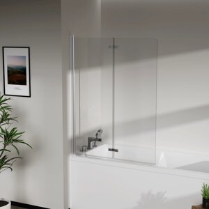 Скляна шторка для ванни AVKO Glass RDW02-J2 100x140 Silver