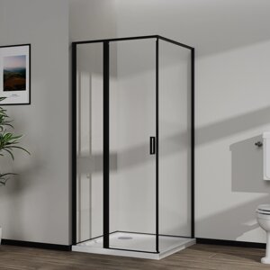 Скляна душова кабіна AVKO Glass RDR13B, 90х90х190 Black