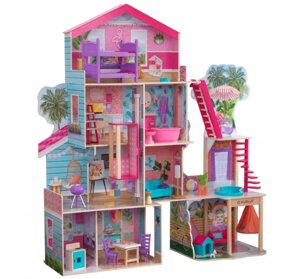 Великий ляльковий будиночок ігровий для Барбі AVKO Вілла Марбелія, звукові і світлові ефекти