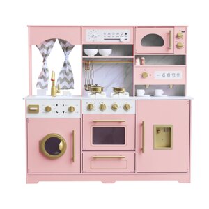 Дитяча дерев'яна кухня AVKO Равенна Pink, звукові та світлові ефекти