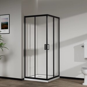 Скляна душова кабіна AVKO Glass RDS06, 190х90х90 Black