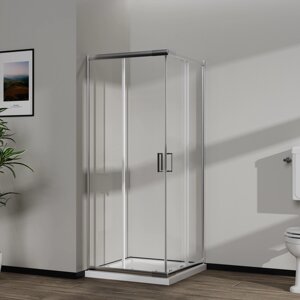 Скляна душова кабіна AVKO Glass RDR06-1, 190х ( 80-90 ) х (80-90) Chrome
