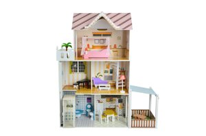 Ляльковий будиночок для Barbie Funfit Kids 3045 + terasa + 2 ляльки підсвітка