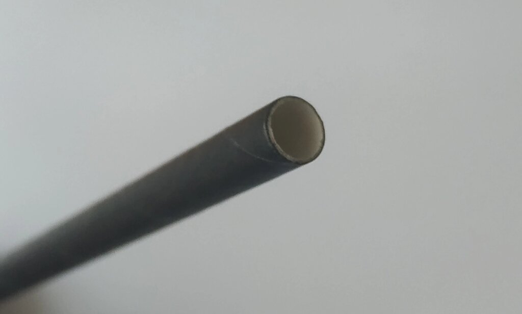 Одноразова паперова (картонна) трубочка для напоїв: L 190 мм Ø 6 мм, у пакованні (кв. чорний) від компанії ТОВ "Магія Пласт" - фото 1