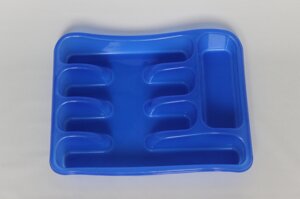 Пластмасовий прямокутний лоток-вкладиш у шуфлядку для столового приладдя 33 см х 26 см "хвиля" (різні кольори)