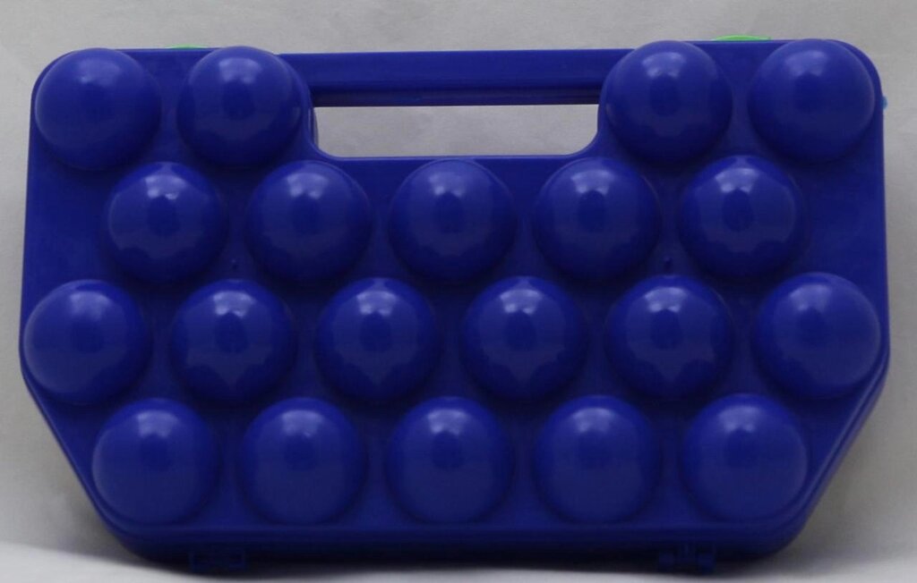 Пластиковий контейнер (лоток) у формі кейса на 20 яєць свійської птиці (різні кольори) - гарантія