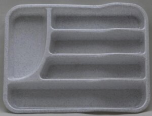 Пластиковий прямокутний лоток-вкладиш у шуфлядку для столових приборів 34 см х 26 см (мармуровий колір) в Хмельницькій області от компании ООО "Магия Пласт"