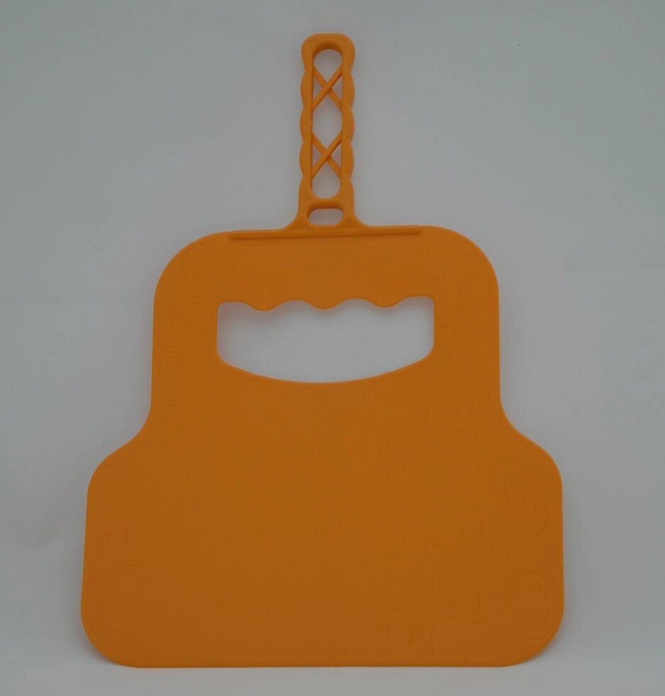 Лопатка-веєр для роздування вугілля зі зручною ручкою 30 см х 21 см (жовтогарячий колір) - гарантія
