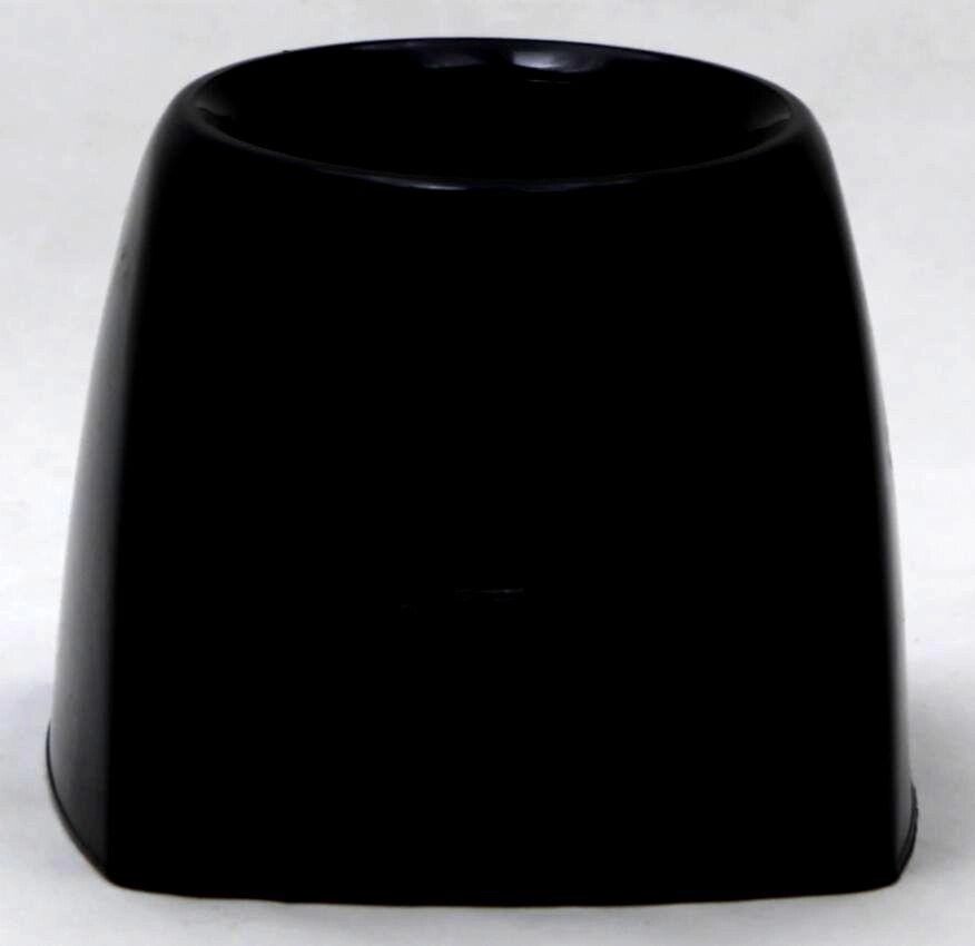 Пластикова квадратна підставка під йоржик для унітаза (колір чорний) від компанії ТОВ "Магія Пласт" - фото 1