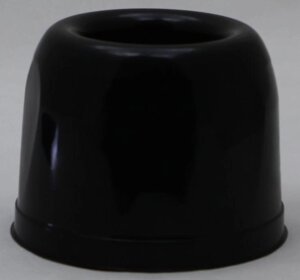 Пластикова кругла підставка під йоржик для унітаза (чорний колір)