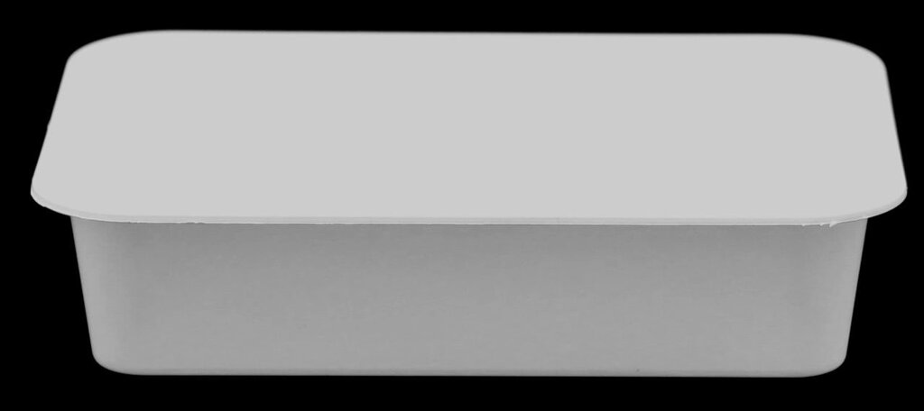 Пластиковий прямокутний контейнер (лоток) "гастоємність" 1.8 л з жорсткою кришкою (натуральний колір кришки) від компанії ТОВ "Магія Пласт" - фото 1