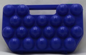 Пластиковий контейнер (лоток) у формі кейса на 20 яєць свійської птиці (різні кольори)