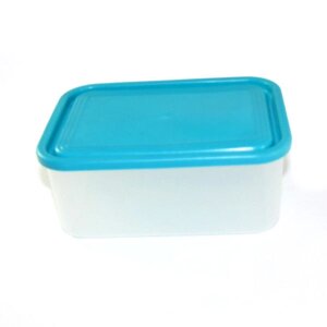 Пластиковий прямокутний контейнер (лоток) 0.8 л з м'якою кришкою (різні кольори кришки)