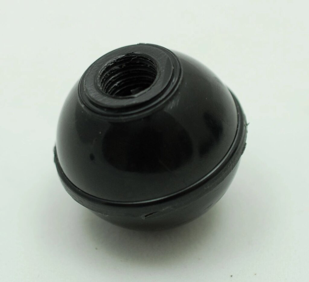 Пластмасова кругла барашкова ручка з різзю М10 з перероблених полімерів (чорний колір) від компанії ТОВ "Магія Пласт" - фото 1