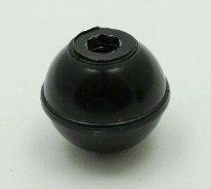 Пластмасова кругла барашкова ручка з різзю М8 з перероблених полімерів (чорний колір)