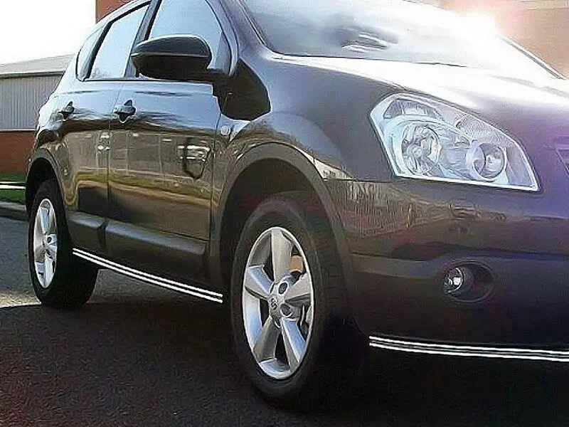 Бічні подвійні труби (2 шт., нерж) для Nissan Qashqai 2007-2010 рр від компанії Digital Designs Ukraine - фото 1