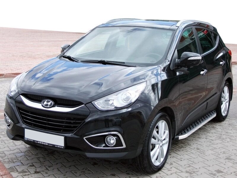 Бокові пороги BlackLine (2 шт, алюміній) для Hyundai IX-35 2010-2015рр від компанії Digital Designs Ukraine - фото 1