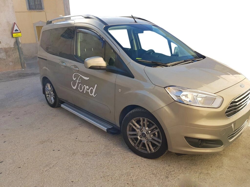 Бокові пороги Maya V2 (2 шт., алюміній) для Ford Courier 2014-2023 рр від компанії Digital Designs Ukraine - фото 1