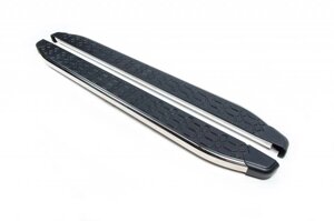 Бокові пороги BlackLine (2 шт, алюміній) для Mitsubishi Outlander 2012-2021 рр