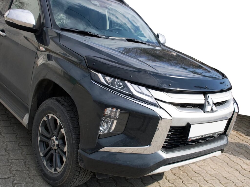 Дефлектор капота (2019-2024, EuroCap) для Mitsubishi L200 рр від компанії Digital Designs Ukraine - фото 1