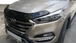 Дефлектор капоту (EuroCap) для Hyundai Tucson TL 2016-2021рр