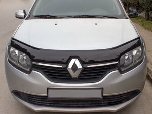 Дефлектор капоту (EuroCap) для Renault Logan II 2013-2022 рр