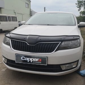 Дефлектор капота (EuroCap) для Skoda Rapid 2012-2024 рр