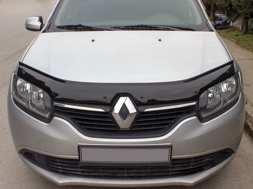 Дефлектор капоту (EuroCap) для Renault Logan II 2013-2022 рр від компанії Digital Designs Ukraine - фото 1