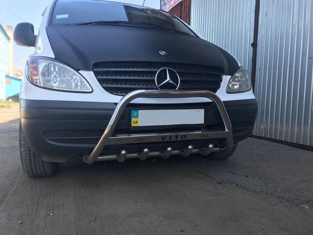 Кенгурятник 60мм (нерж.) без напису, 2004-2010, 51мм для Mercedes Vito W639 рр від компанії Digital Designs Ukraine - фото 1