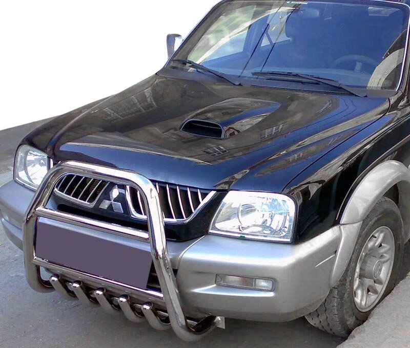 Кенгурятник QT007 (нерж.) для Mitsubishi L200 1996-2006 рр від компанії Digital Designs Ukraine - фото 1