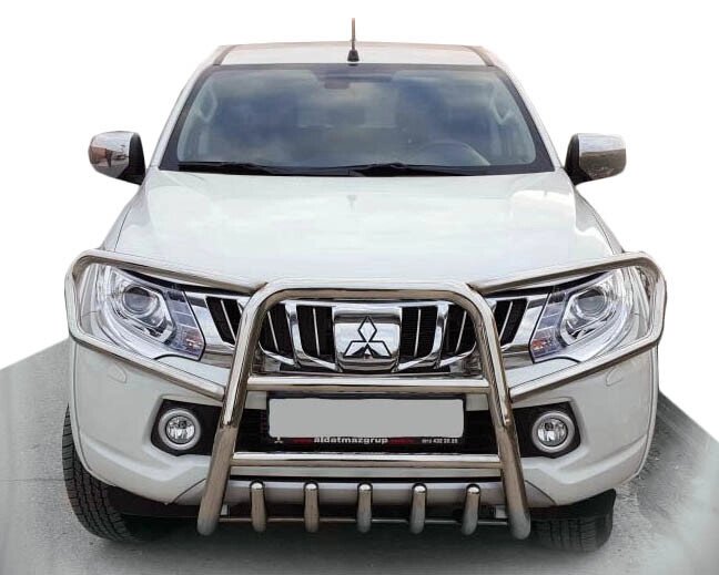 Кенгурятник QT019 (нерж) для Mitsubishi L200 2015-2024 рр від компанії Digital Designs Ukraine - фото 1