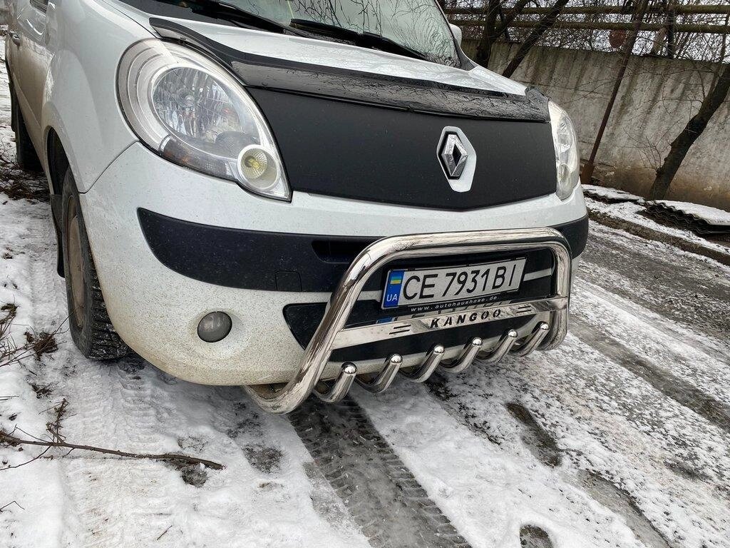 Кенгурятник WT003/004 (нерж.) без напису, 60 мм для Renault Kangoo 2008-2020 рр від компанії Digital Designs Ukraine - фото 1