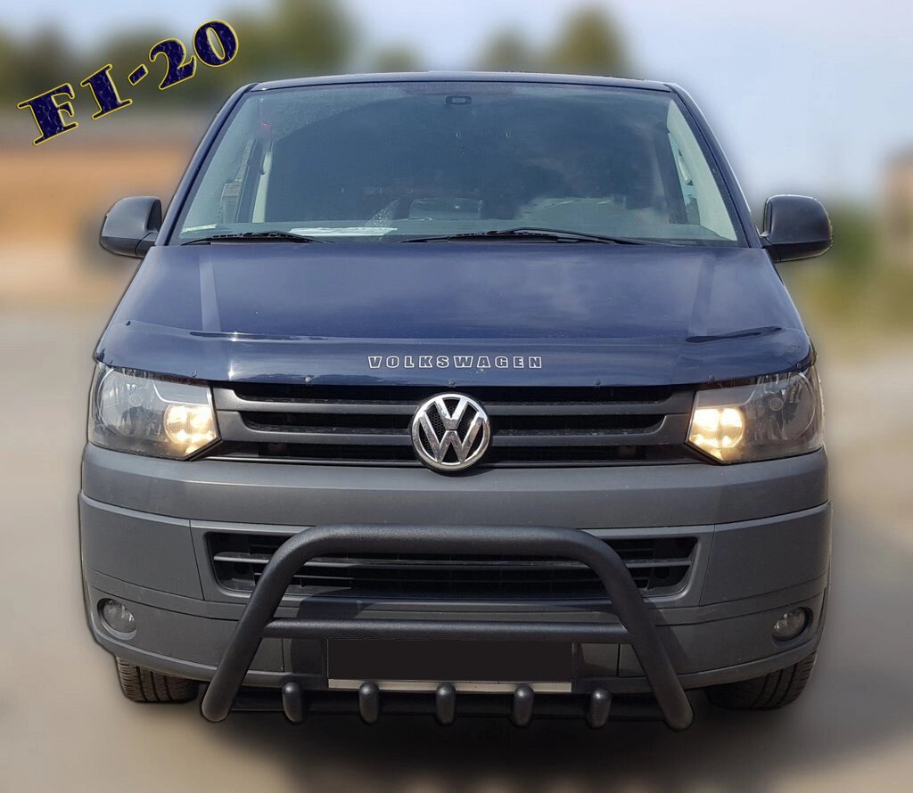 Кенгурятник WT003 Black (нерж) для Volkswagen T5 2010-2015 рр від компанії Digital Designs Ukraine - фото 1